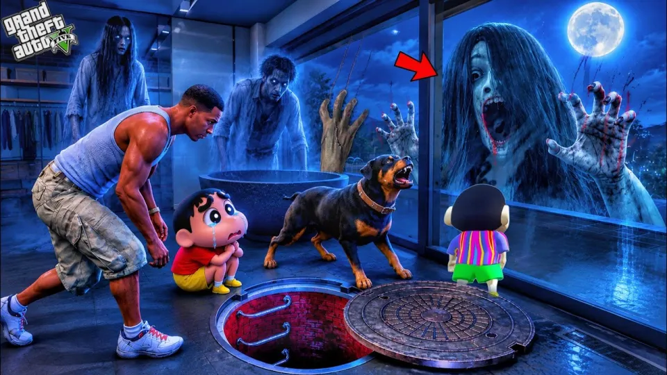 What is GTA 5 and how do mods like Franklin and Shinchan hiding from a ghost change the gameplay